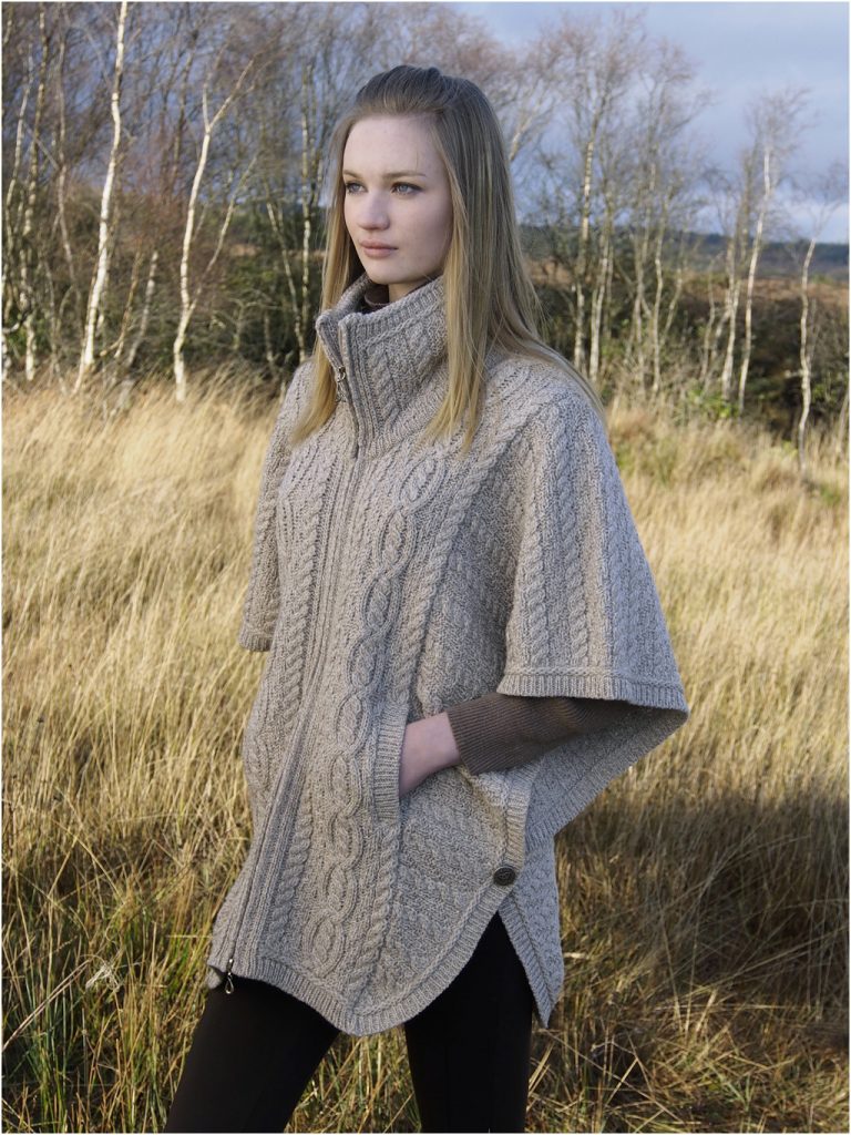 Inisfree Aran Wool Knit Jacket in `100% Merino Wool