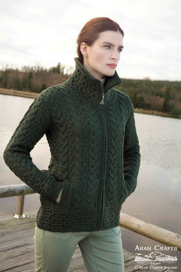 LOUISBURGH DOUBLE COLLAR ZIP CARDIGAN X5230