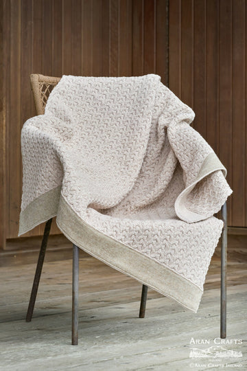 Aran Tweed Trimmed Blanket